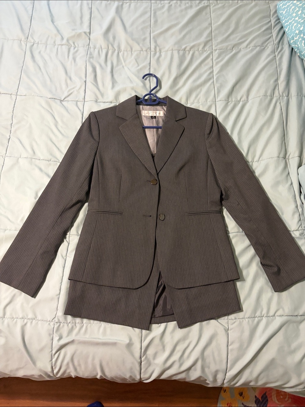 Tahari Gray Pinstripe Women's Blazer